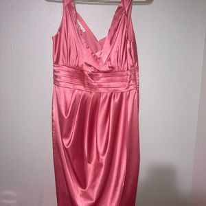Pink Satin Dress